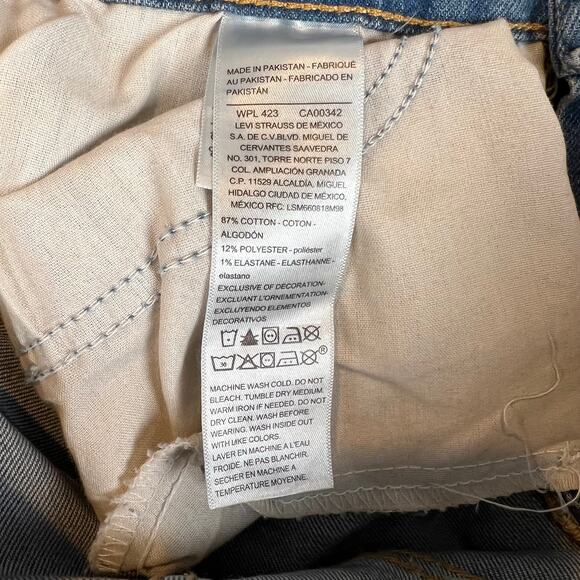 NWT Signature Levis Womens 4 27 Blue High Rise Flare Stretch Dark Denim - Picture 9 of 11